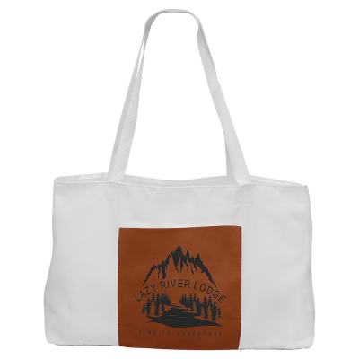 19X12 WHT BAG W-RAWHIDE