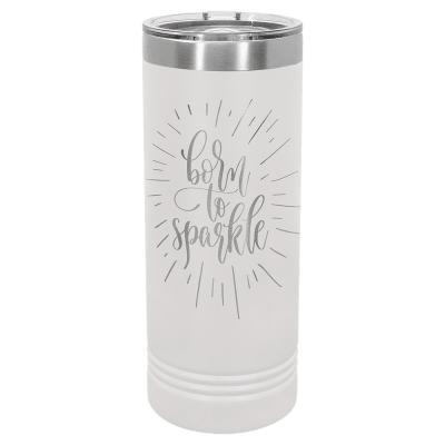 22 OZ WHITE SKINNY TUMBLR