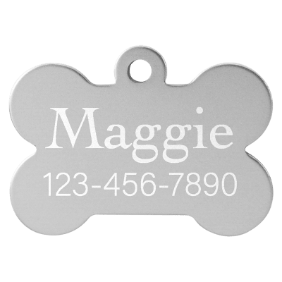 1.25X.75 SLV BONE PET TAG