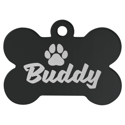 1.5X1 BLACK BONE PET TAG