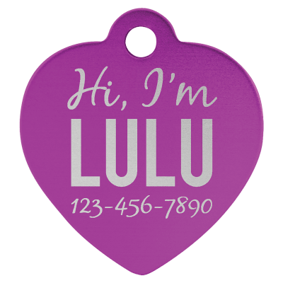 1.25X1.25PRPL HRT PET TAG