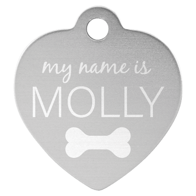 1.25X1.25″SLV HRT PET TAG