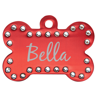 1.5X1″ RED SWAROVSKI BONE