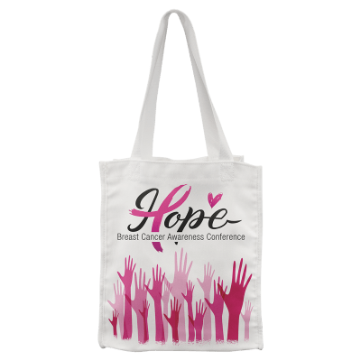 10X12 WHT CANVAS GIFT BAG