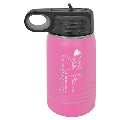 12 OZ PINK WATER BOTTLE