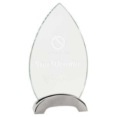 7.5″ OVAL PLATINUM GLASS