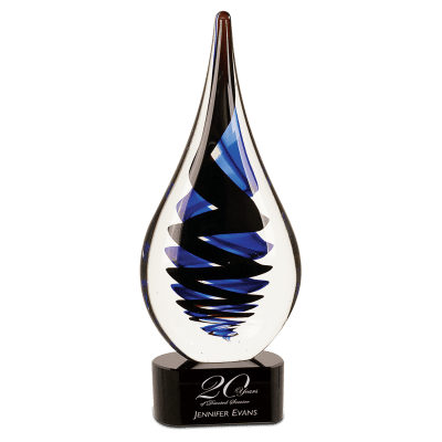 11.25″BLK TWIST RAIN DROP