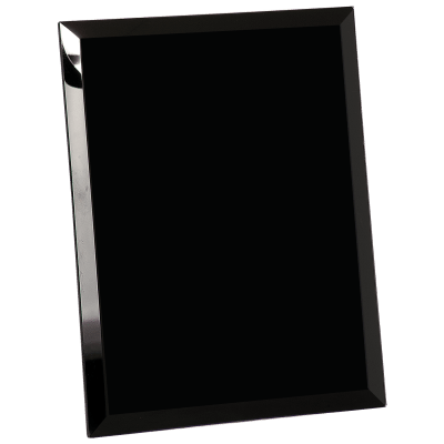 8X10 BLK MIRROR GLASS PLQ