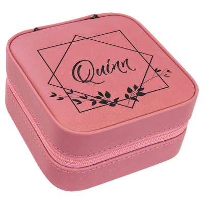 4X4 PINK TRVL JEWELRY BOX