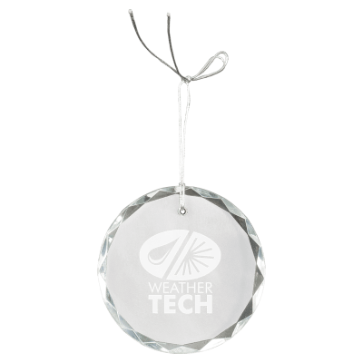 3″CRY FACET ROUND ORNAMNT