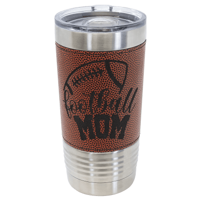 20 OZ FOOTBALL LTHR TMBLR