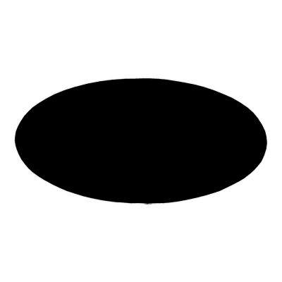 3X1.5 BLK/WHT OVAL BLANK