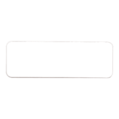 3X1 WHT/BLK RND CORNER