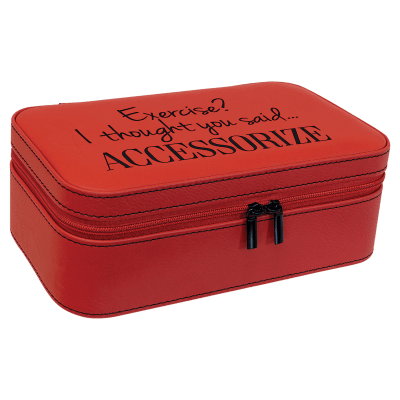 7.5X4.5 RED/BLK JWLRY BOX