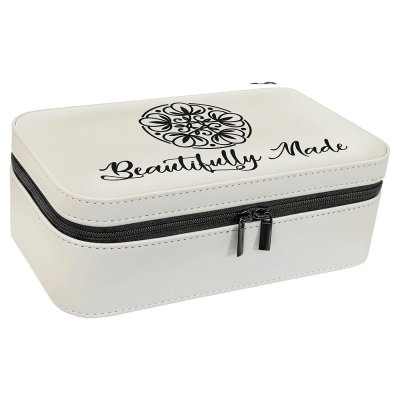 7.5X4.5 WHT/BLK JWLRY BOX
