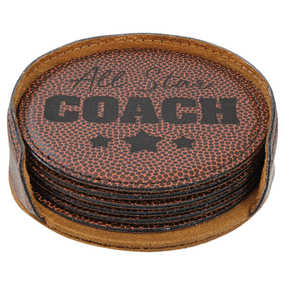 4″RND FOOTBALL COASTER ST