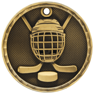 GLD 2″ 3D HOCKEY MEDAL