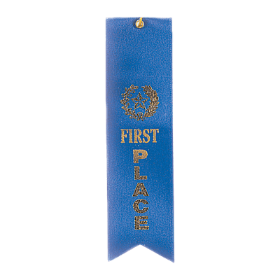 1ST PLACE BLU CARDED RIBN
