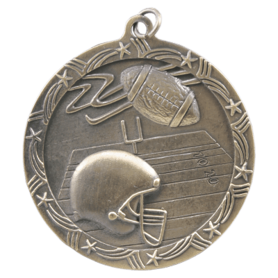 GLD 2.5″STAR FOOTBALL MDL