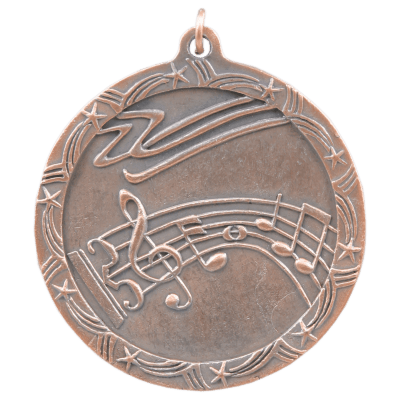 BRZ 2.5″ STAR MUSIC MEDAL