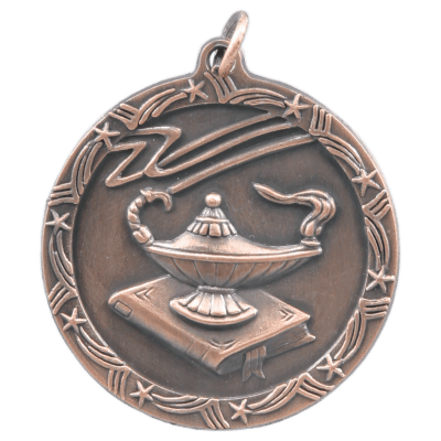 BRZ 1.75″ STAR LAMP MEDAL