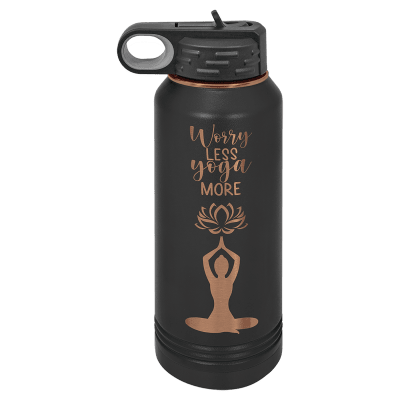 32 OZ BLK/ROSE GLD WTR BT