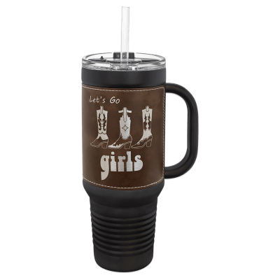40 OZ BLK,LEATHR-RSTC/SLV
