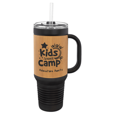 40 OZ BLK,LEATHER-BAMBOO