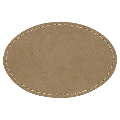 3X2 OVAL LGHT BROWN PATCH