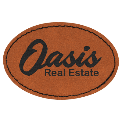 3X2 OVAL RAWHIDE PATCH