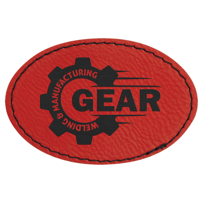 3X2 OVAL RED/BLK PATCH