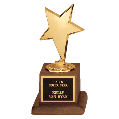 6.75″GLD STAR W/WLNT BASE