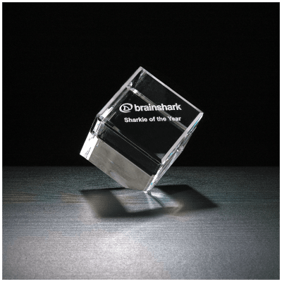 3″ BLANK CRYSTAL CUBE