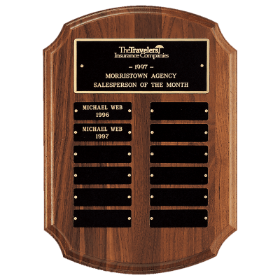 12 PLT WALNUT PERP PLAQUE