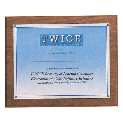 10.5X13 WALNUT CERT HLDR