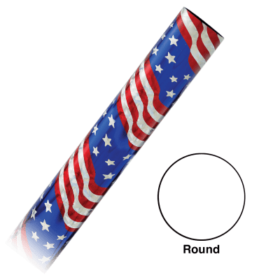 18″ ROUND USA FLAG COLUMN