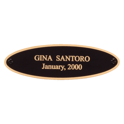 1X3.25 OVAL BRASS PLATE