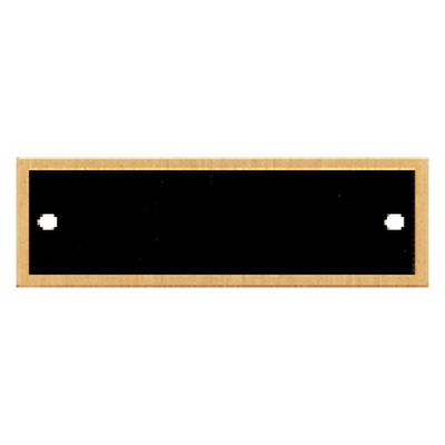 1X3.25 BLK REC BRASS PLT