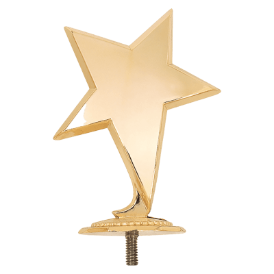 4.5″GLD STAR W/BASE CSTNG