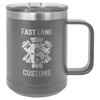 15 OZ DRK GRY PLR CML MUG