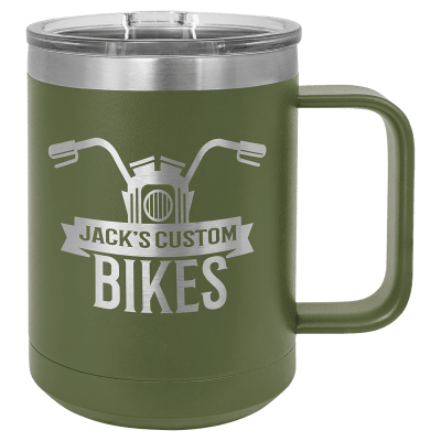 15 OZ OLV GRN PLR CML MUG