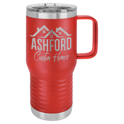 20 OZ RED P.C. TRAVEL MUG