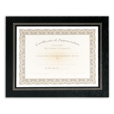 10.75X13 BLK CERT HOLDER