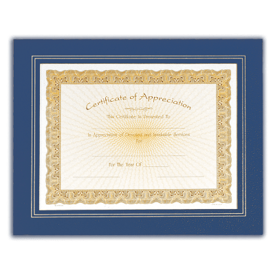 10.75X13 BLU CERT HOLDER