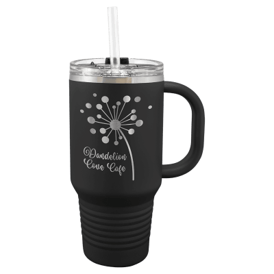 32 OZ BLK TRVL MUG W/HNDL