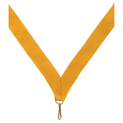 7/8X32 V SEWN GOLD RIBBON