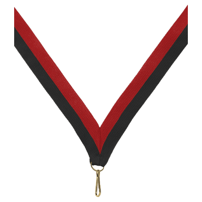 7/8X32 V SEWN BLK/RED RIB
