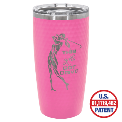 20 OZ PINK GOLF TUMBLER
