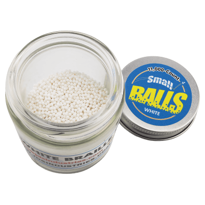 WHT BRAILLE BALLS 11K PCS
