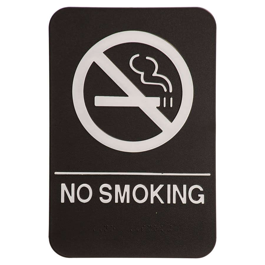 6X9 BLK/WHT NO SMOKING